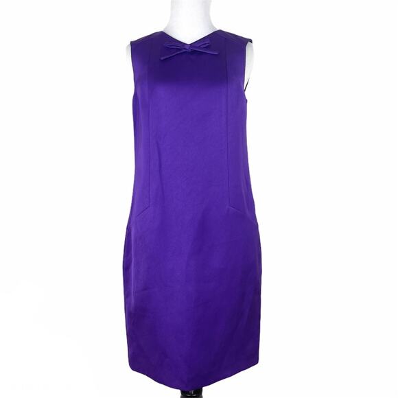 Worth New York Purple Satin Shift Dress Size 0 - Picture 1 of 7